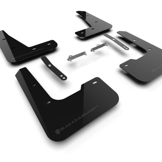 Rally Armor MF120-UR-BLK-GRY - RALMF120-UR-BLK-GRY - Rally Armor 2024-25 Hyundai Elantra N/N Line Black Mud Flap w/Grey Logo - Shipped in Europe - Tuningsupply.com