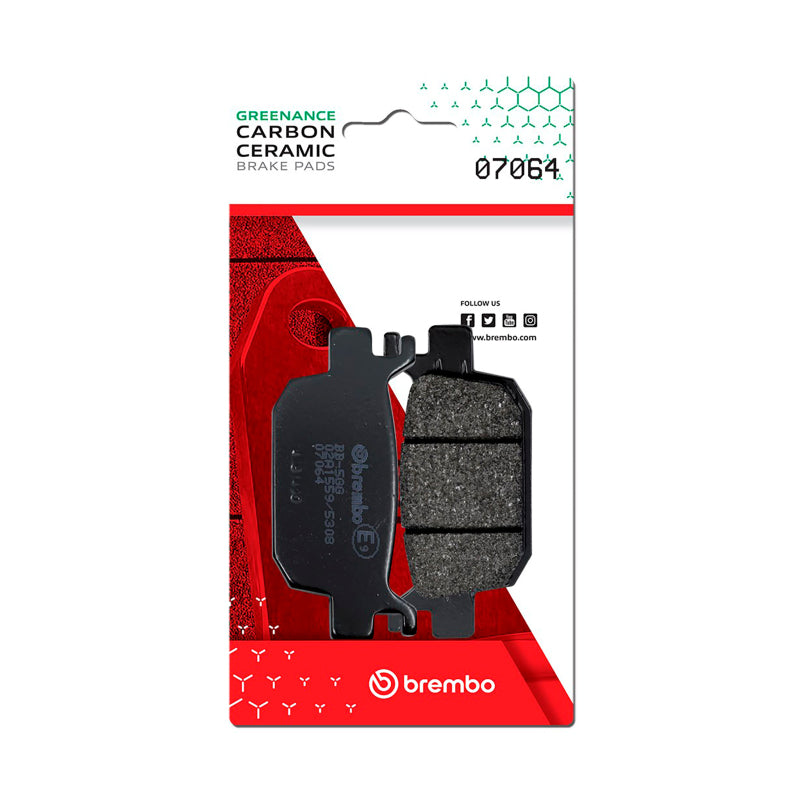 Brembo OE 07064 - BRE07064 - Brembo OE Honda Nss/Honda Sh/Honda Silverwing/Honda Forza/Honda Adv Carbon Ceramic Brake Pad - Rear - Shipped in Europe - Tuningsupply.com