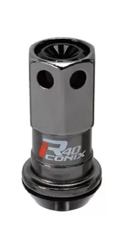 Project Kics WZRI3KK - PJKWZRI3KK - Project Kics R40 Iconix 12x1.25 Black Lug Nut (Black Seat) - 1pc - Shipped in Europe - Tuningsupply.com