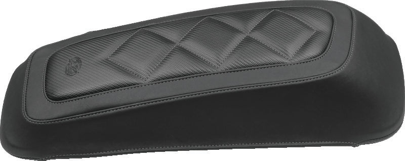 Mustang Motorcycle 77624 - MMP77624 - Mustang 08-21 Harley FL Touring Saddlebag Lid Covers w/Black Pearl Studs- Black - Shipped in Europe - Tuningsupply.com