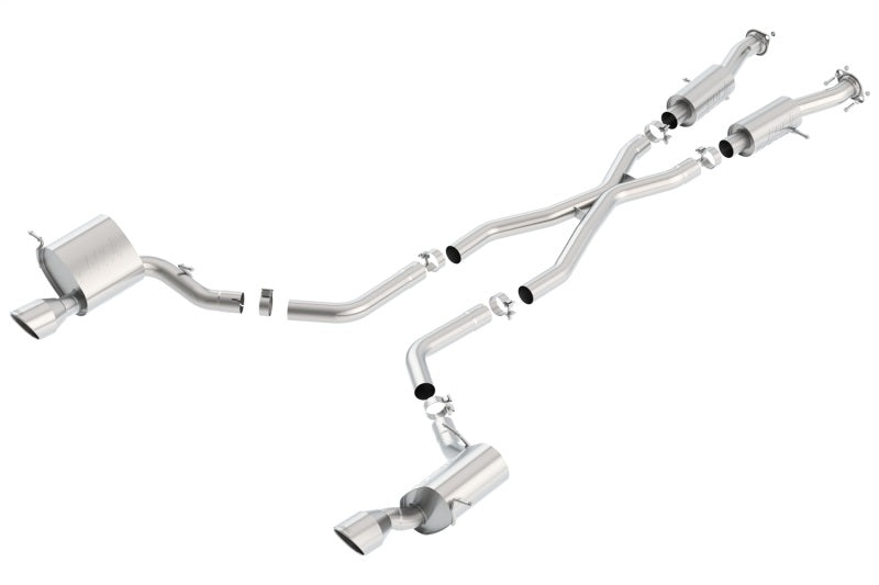 Borla 140632 - BOR140632 - Borla 2015 Jeep Grand Cherokee SRT8 S-Type Dual Round Rolled Exit Catback Exhaust - Shipped in Europe - Tuningsupply.com
