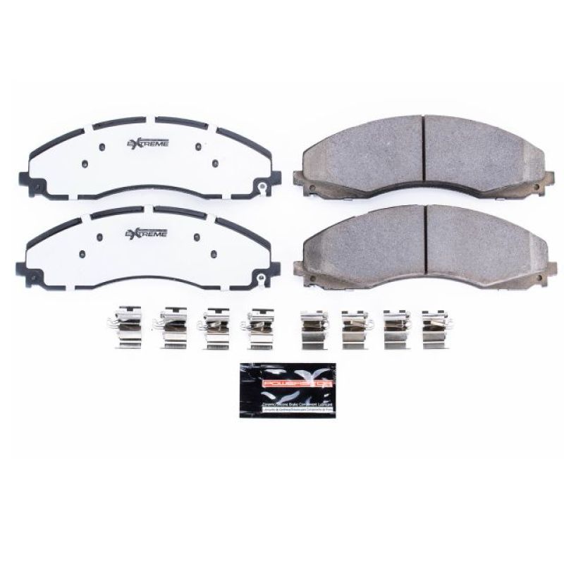 PowerStop Z36-2018 - PSBZ36-2018 - Power Stop 17-19 Ford F-450 Super Duty Front Z36 Truck & Tow Brake Pads w/Hardware - Shipped in Europe - Tuningsupply.com