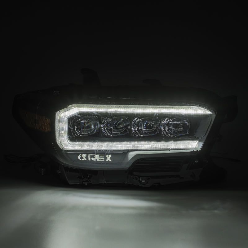 AlphaRex 880705 - ARX880705 - AlphaRex 16-20 Toyota Tacoma NOVA LED Projector Headlight Plank Style Alpha Black w/Activation Light - Shipped in Europe - Tuningsupply.com
