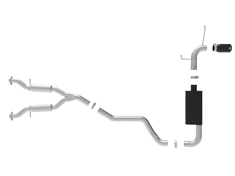 aFe 49-38078-B - AFE49-38078-B - aFe Large Bore HD 3in 304 SS Cat-Back Exhaust w/ Black Tips 14-19 Jeep Grand Cherokee (WK2) V6-3.6L - Shipped in Europe - Tuningsupply.com