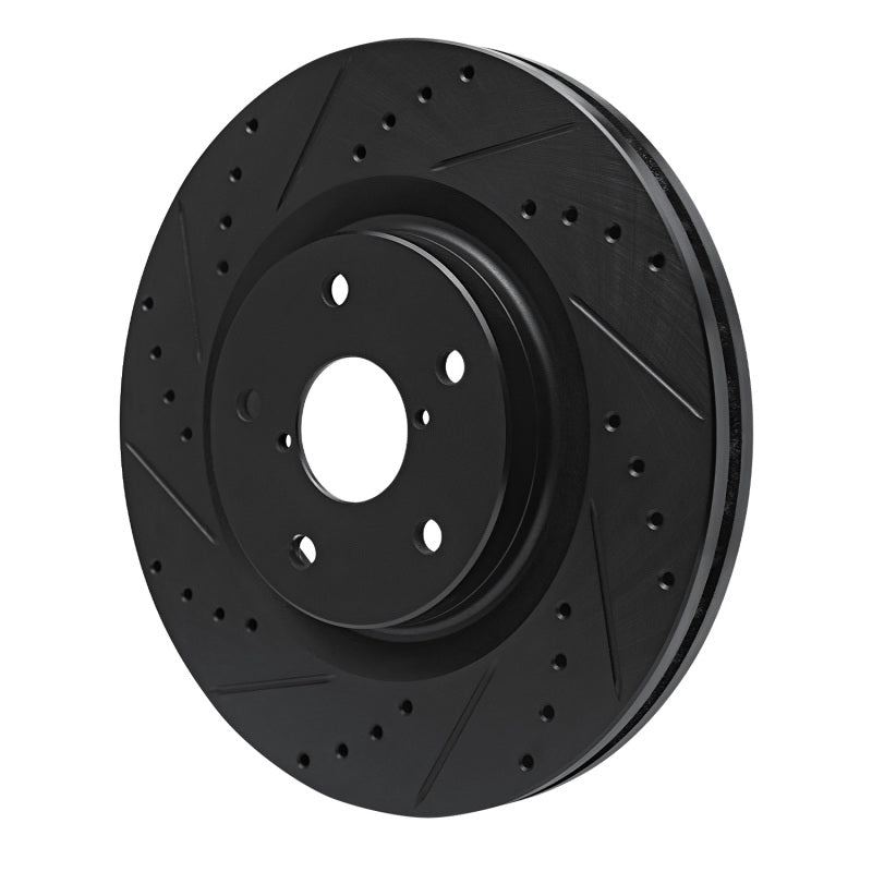 R1 Concepts 633-13049L - RNC633-13049L - R1 20-25 Subaru WRX Front Left Drilled & Slotted Black Brake Rotor - Shipped in Europe - Tuningsupply.com
