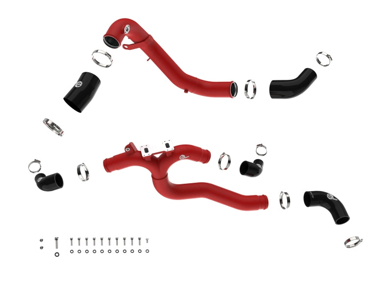 aFe 46-20804-R - AFE46-20804-R - aFe 19-26 Genesis G70 V6 3.3L (tt) BladeRunner Aluminum Hot/Cold Charge Pipe Kit - Black - Shipped in Europe - Tuningsupply.com