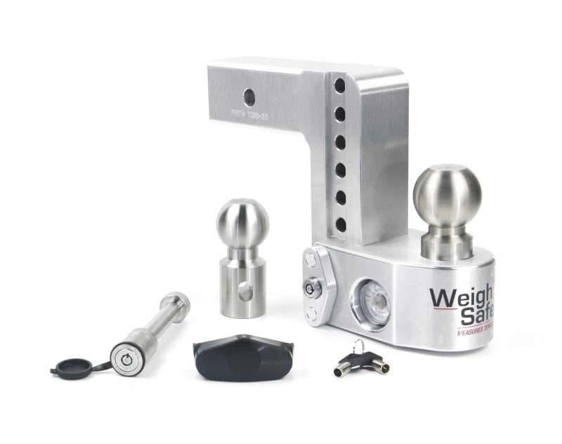 Weigh Safe WS6-2.5-KA - WEIWS6-2.5-KA - Weigh Safe 6in Drop Hitch w/Built-in Scale & 2.5in Shank (10K/18.5K GTWR) w/WS05 - Aluminum - Shipped in Europe - Tuningsupply.com