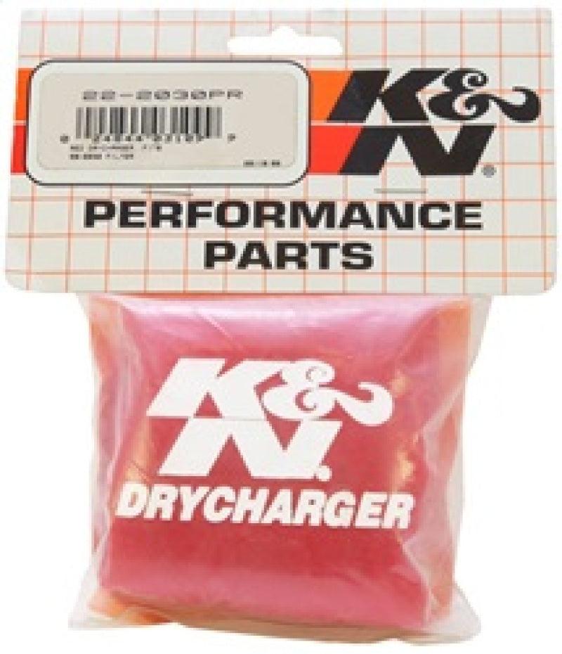 K&N Engineering 22-2030PR - KNN22-2030PR - K&N Red Drycharger 5.25in x 3in Round Tapered Air Filter Wrap - Shipped in Europe - Tuningsupply.com