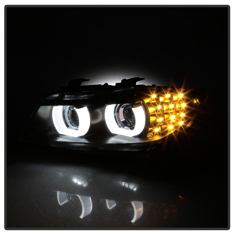SPYDER 5086488 - SPY5086488 - Spyder 09-12 BMW E90 3-Series 4DR Projector Headlights Halogen - LED - Black - PRO-YD-BMWE9009-BK - Shipped in Europe - Tuningsupply.com