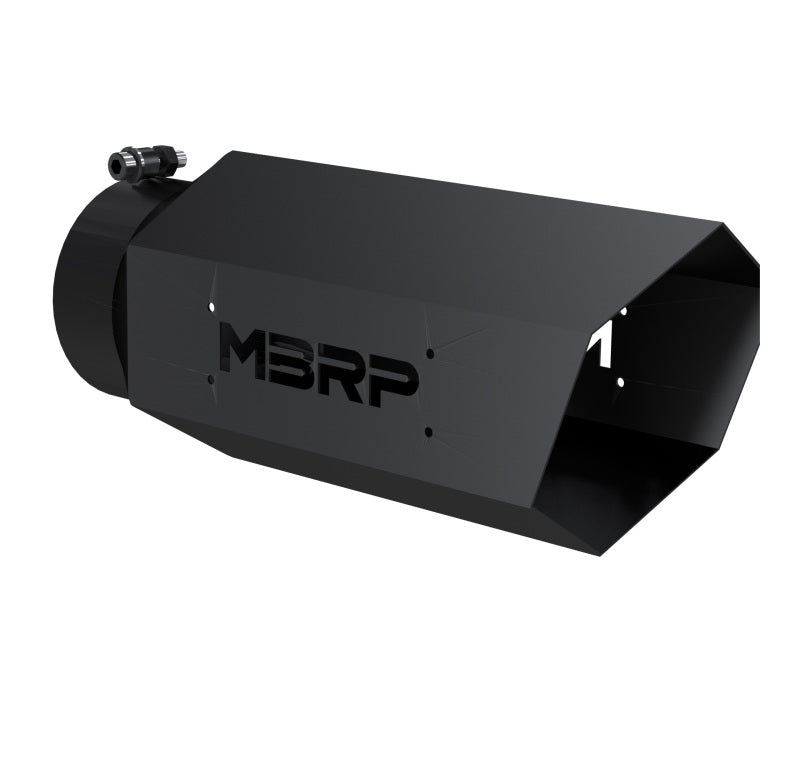 MBRP PT5167BLK - MBRPT5167BLK - MBRP Universal Hex Tip 5in Inlet 16in length w/o Logo - Black Coated - Shipped in Europe - Tuningsupply.com