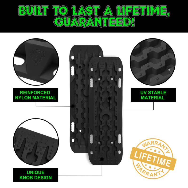 Rhino USA TRACBOARDS-BLK - RSATRACBOARDS-BLK - Rhino USA Recovery Traction Boards - Black (Pair) - Shipped in Europe - Tuningsupply.com