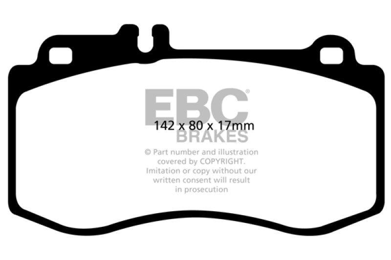 EBC - EBCDP31857C - EBC 10+ Mercedes-Benz E350 3.5 AMG Sport Package Redstuff Front Brake Pads - Shipped in Europe - Tuningsupply.com