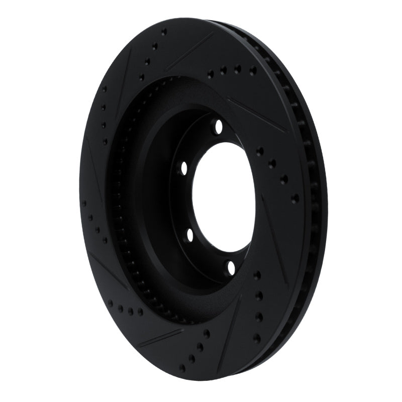 R1 Concepts 633-76126R - RNC633-76126R - R1 03-09 Lexus GX470 Front Right Drilled & Slotted Black Brake Rotor - Shipped in Europe - Tuningsupply.com