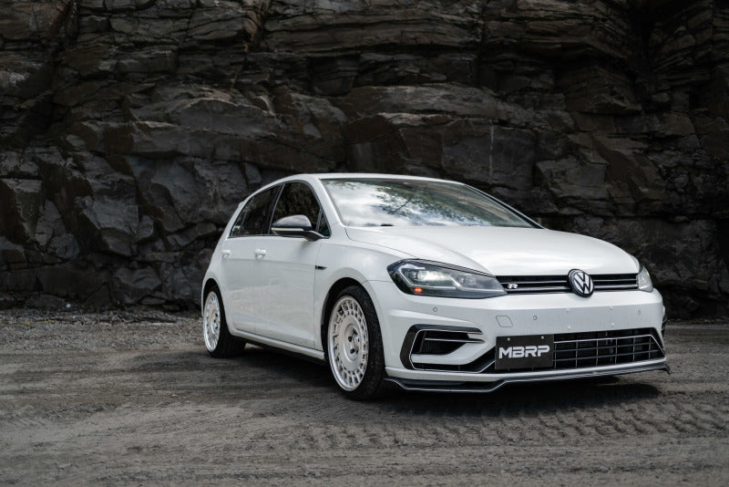 MBRP PS46033CF - MBRPS46033CF - MBRP 15-19 VW Golf R MK7/MK7.5 3in T304 Cat Back Exhaust w/ Carbon Fiber Tips - Shipped in Europe - Tuningsupply.com