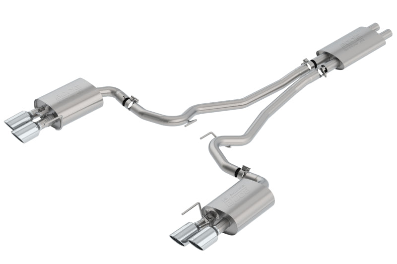 Borla 1014045 - BOR1014045 - Borla 2018-2022 Ford Mustang GT Cat-Back Exhaust System Touring- Rolled Polished Tips - Shipped in Europe - Tuningsupply.com