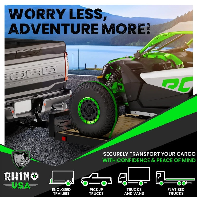 Rhino USA TD-ETRAIL5-4PK-BLK - RSATD-ETRAIL5-4PK-BLK - Rhino USA 5Ft E-Track Tie-Down Rails, Black (4 Pack) - Shipped in Europe - Tuningsupply.com