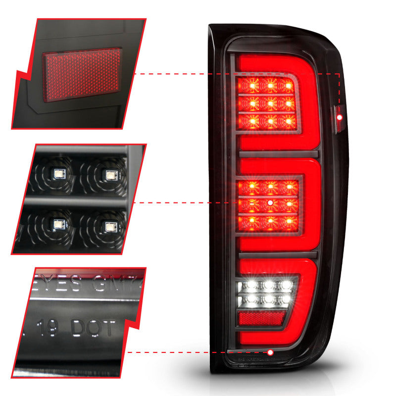 ANZO 311459 - ANZ311459 - ANZO 19-23 GMC Sierra 1500/2500HD/3500HD Black Replacement Full LED Bar Tail Light - Shipped in Europe - Tuningsupply.com