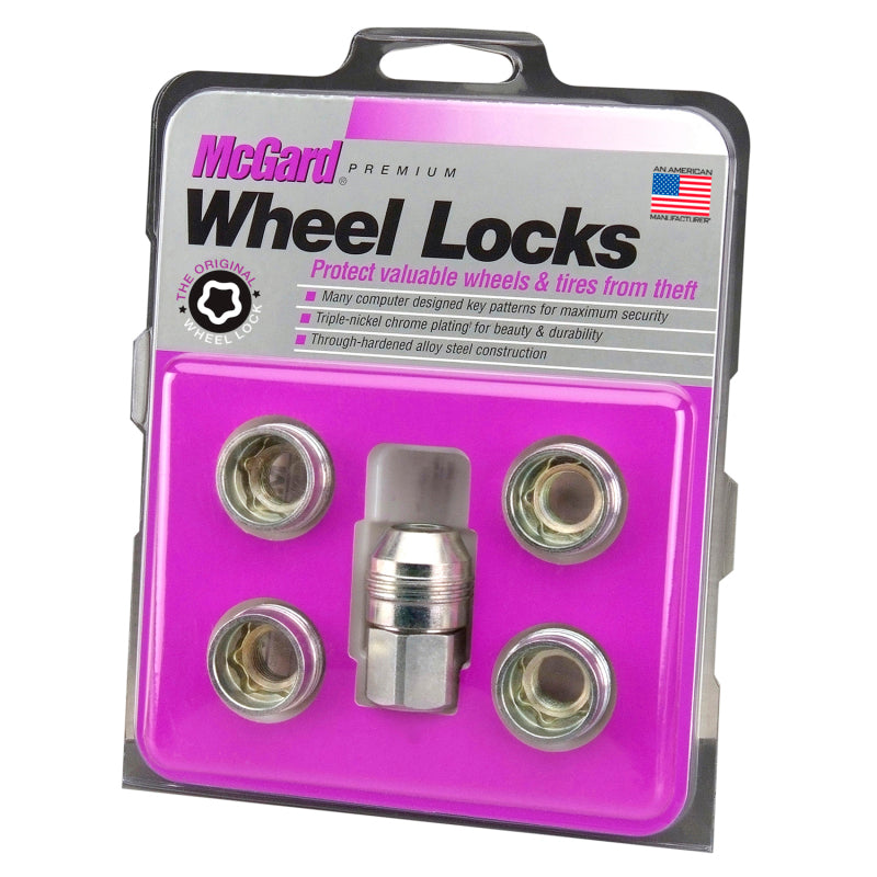 McGard 24519 - MCG24519 - McGard Wheel Lock Nut Set - 5pk. (Under Hub Cap / Cone Seat) M14X.5 / 22mm Hex / .893in. L. - Silver - Shipped in Europe - Tuningsupply.com