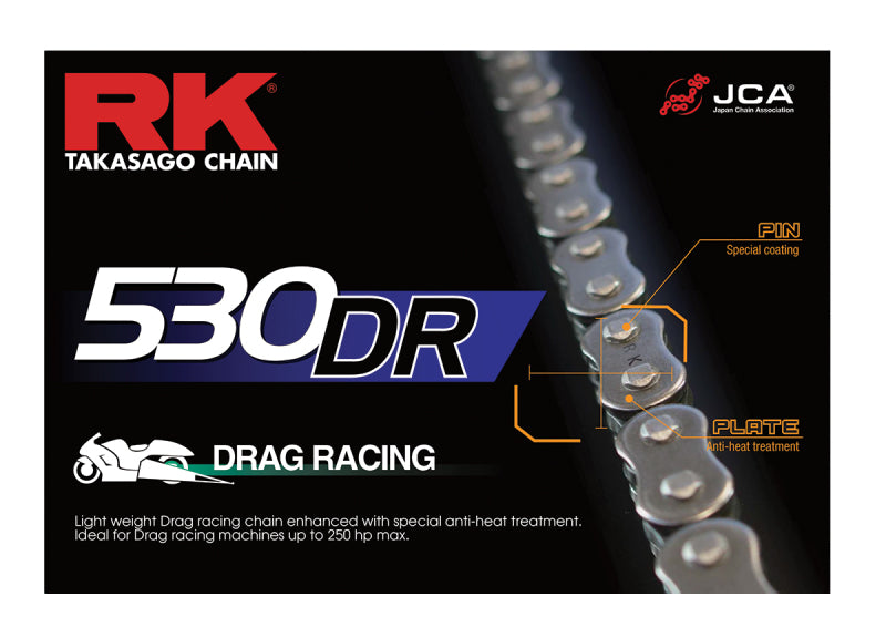 RK Chain 530DR-150 - RKC530DR-150 - RK Chain 530DR-150 - Natural - Shipped in Europe - Tuningsupply.com