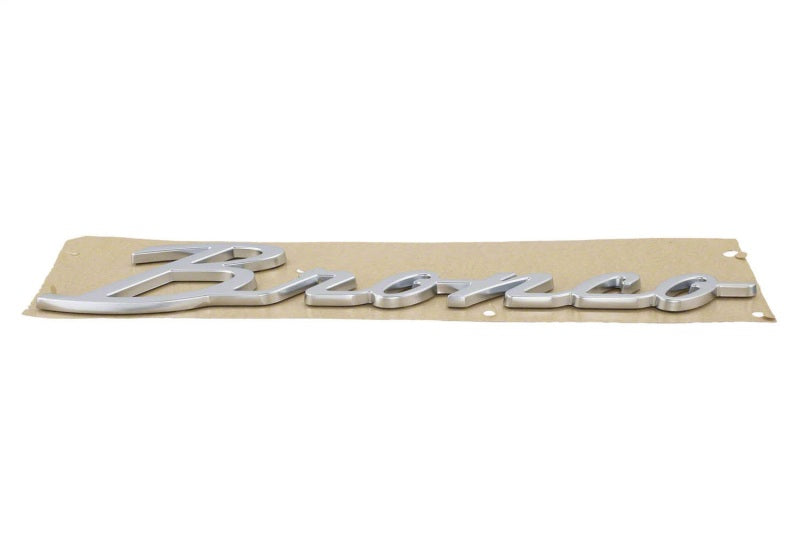 Ford Racing M-1447-BSS - FRPM-1447-BSS - Ford Racing 21-23 Bronco Script Fender Badge - Silver - Shipped in Europe - Tuningsupply.com