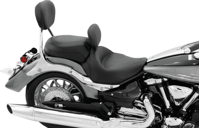 Mustang Motorcycle 79454 - MMP79454 - Mustang 06-15 Yamaha Roadliner, Stratoliner Wide Touring Solo Seat w/ Driver Backrest - Black - Shipped in Europe - Tuningsupply.com