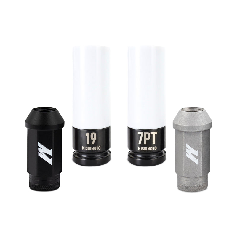 Mishimoto MMLG-M14-24LSL - MISMMLG-M14-24LSL - Mishimoto Steel Locking Lug Nuts M14x1.5 24pc Set Silver - Shipped in Europe - Tuningsupply.com