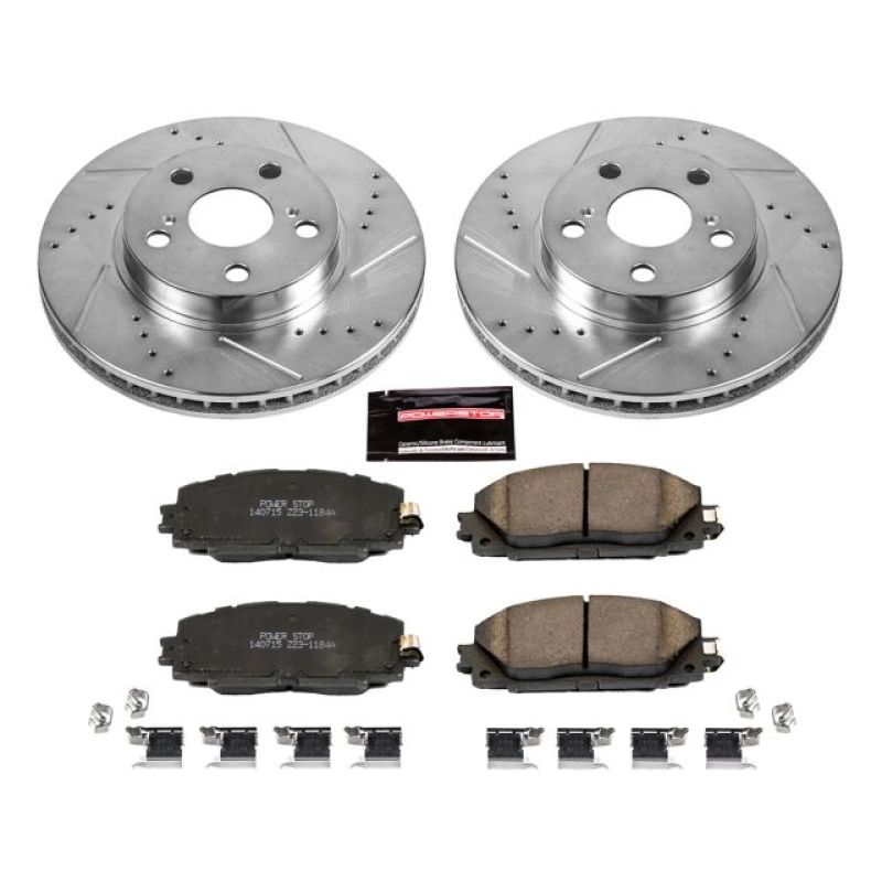 PowerStop K5870 - PSBK5870 - Power Stop 11-17 Lexus CT200h Front Z23 Evolution Sport Brake Kit - Shipped in Europe - Tuningsupply.com