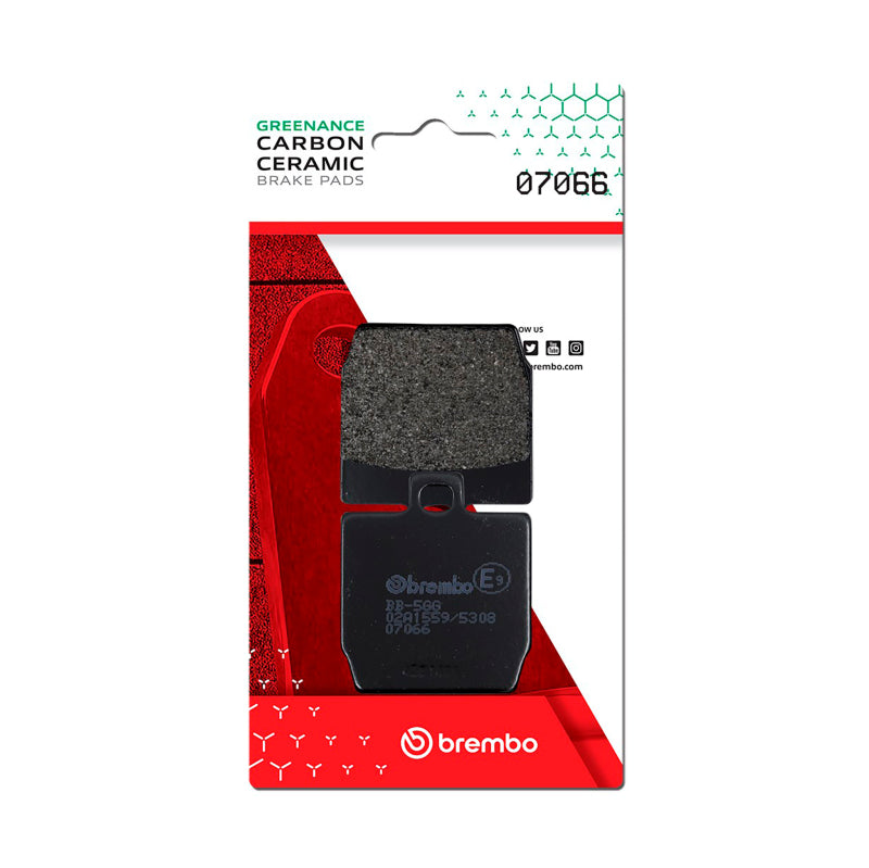 Brembo OE 07066 - BRE07066 - Brembo OE Mbk Nitro/Quadro Quadro/Yamaha Aerox/Yamaha Slider Carbon Ceramic Brake Pad - Rear - Shipped in Europe - Tuningsupply.com