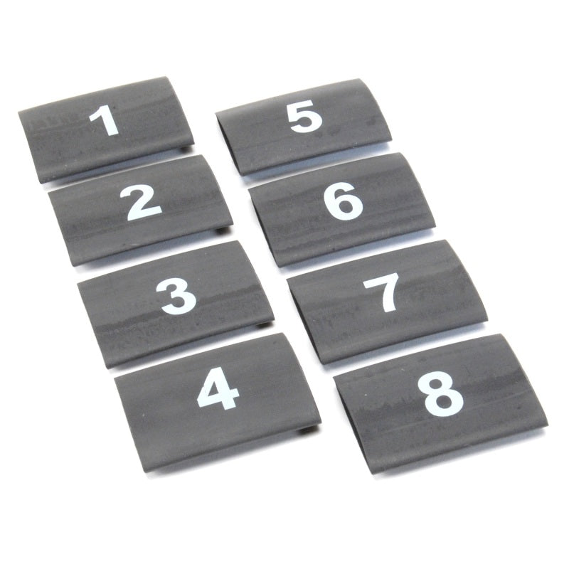 DEI 10849 - DEI10849 - DEI Wire Markers 8pc Set Numbered 1-8 - Black - Shipped in Europe - Tuningsupply.com