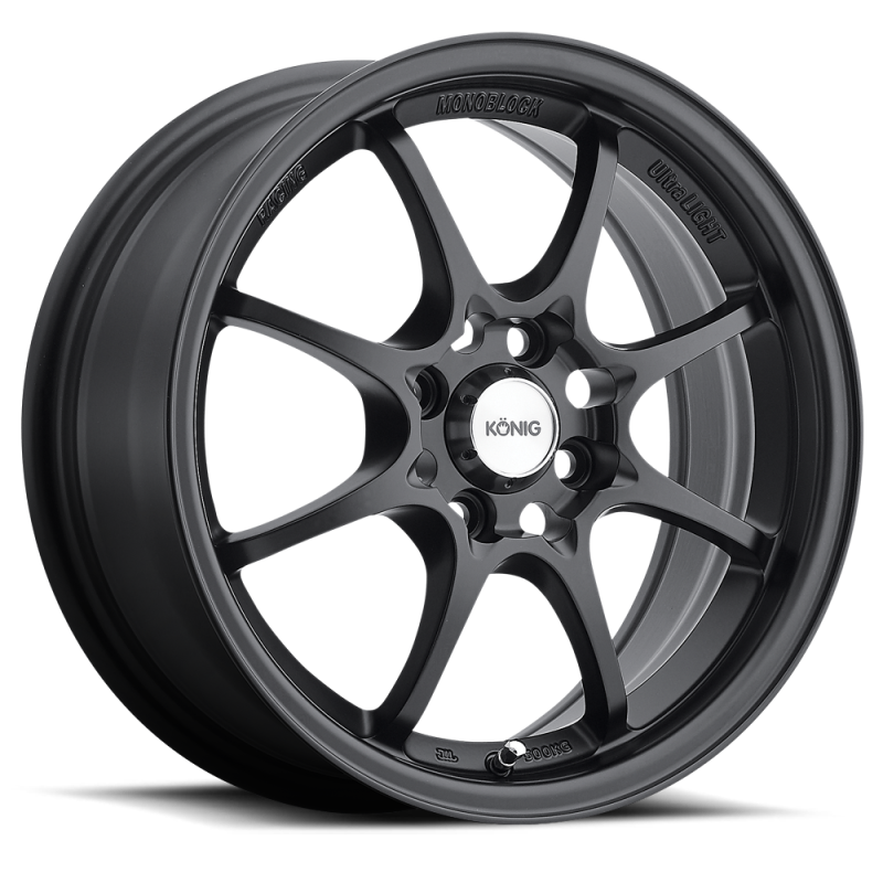 Konig HE65D04405 - KNGHE65D04405 - Konig Helium 15x6.5 4x100 ET40 Flat Black - Shipped in Europe - Tuningsupply.com