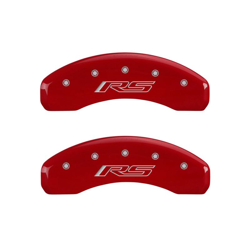 MGP 14240SRS5RD - MGP14240SRS5RD - MGP 4 Caliper Covers Engraved Front & Rear Gen 5/RS Red finish silver ch - Shipped in Europe - Tuningsupply.com