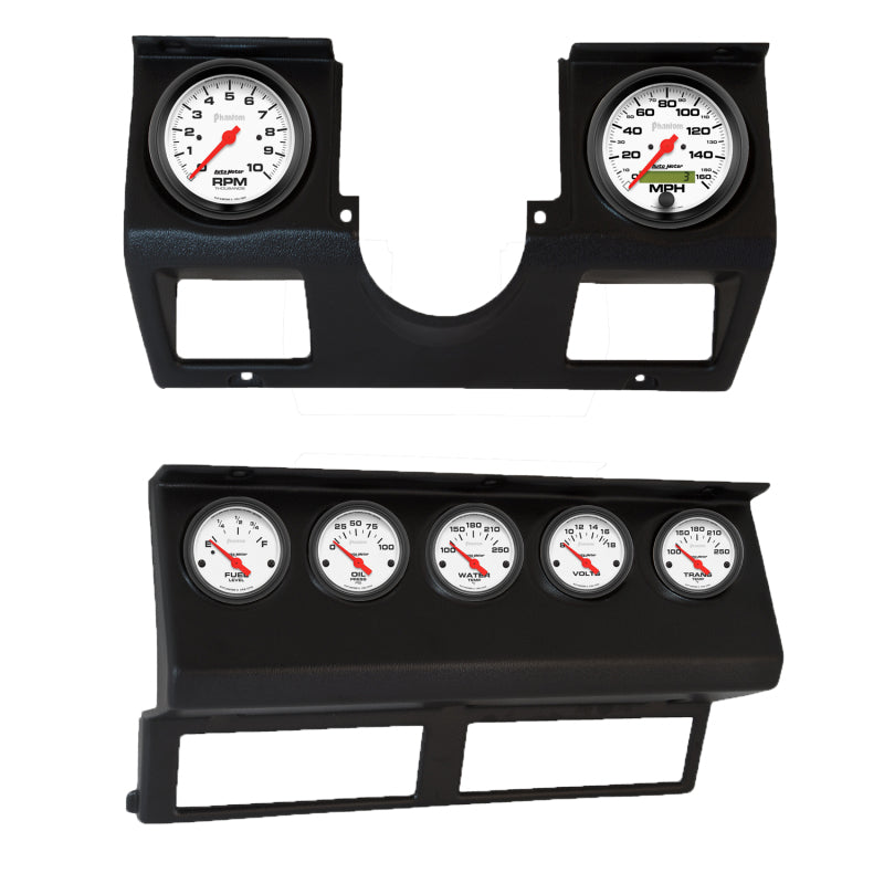 AutoMeter 7040-09 - ATM7040-09 - Autometer Phantom Direct Fit Dash Kit 87-96 Jeep Wrangler YJ (Tach/MPH/FL/OilP/WTMP/VLT/TRNS) - Shipped in Europe - Tuningsupply.com