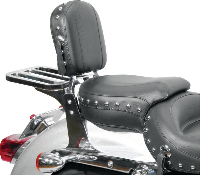 Mustang Motorcycle 76498 - MMP76498 - Mustang Harley Sissy Bar Pad Low Medallion Style - Black - Shipped in Europe - Tuningsupply.com