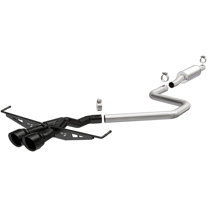 Magnaflow 19455 - MAG19455 - MagnaFlow 2019 Hyundai Veloster 1.6L 2.5in Center Exit Stainless Steel Cat-Back Exhaust w/Blk Tips - Shipped in Europe - Tuningsupply.com