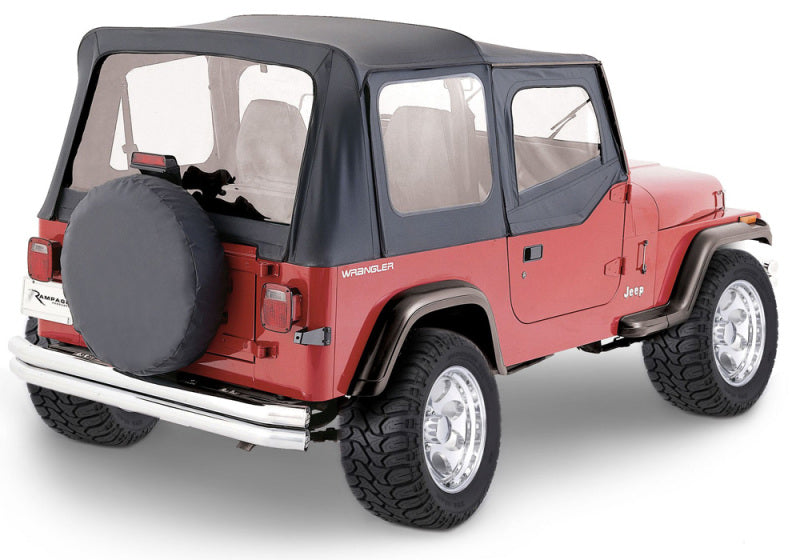 Rampage 68115 - RAM68115 - Rampage 1976-1983 Jeep CJ5 Complete Top - Black Denim - Shipped in Europe - Tuningsupply.com