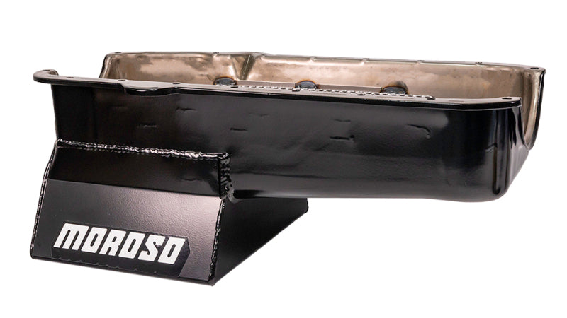 Moroso 20191 - MOR20191 - Moroso Pre-80 Chevrolet Small Block (w/Driver Side Dipstick) Wet Sump 7qt 8.25in Steel Oil Pan -Blk - Shipped in Europe - Tuningsupply.com