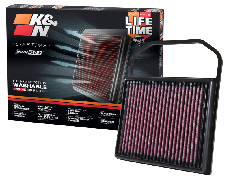 K&N Engineering 33-5032 - KNN33-5032 - K&N Replacement Air Filter for 15-16 Mercedes Benz C400 3.0L / E320 / GL450 / ML400 (2 Required) - Shipped in Europe - Tuningsupply.com