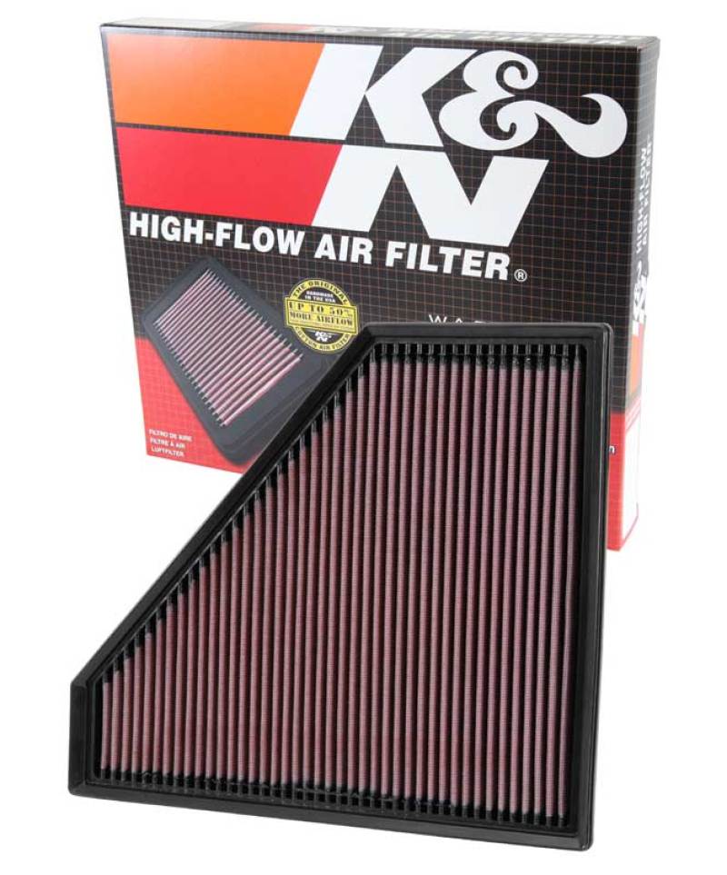 K&N Engineering 33-2496 - KNN33-2496 - K&N Replacement Panel Air Filter 12.313in OS L x 10.313in OS W x 1.188in H for 13-14 Cadillac ATS - Shipped in Europe - Tuningsupply.com