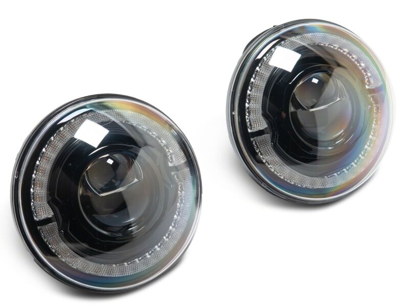 Raxiom J211421 - RAXJ211421 - Raxiom 18-26 Jeep Wrangler JL/ 20-26 Gladiator JT HiOutput LED Hlights/Angel Eye DRL-Blk-Clear Lens - Shipped in Europe - Tuningsupply.com