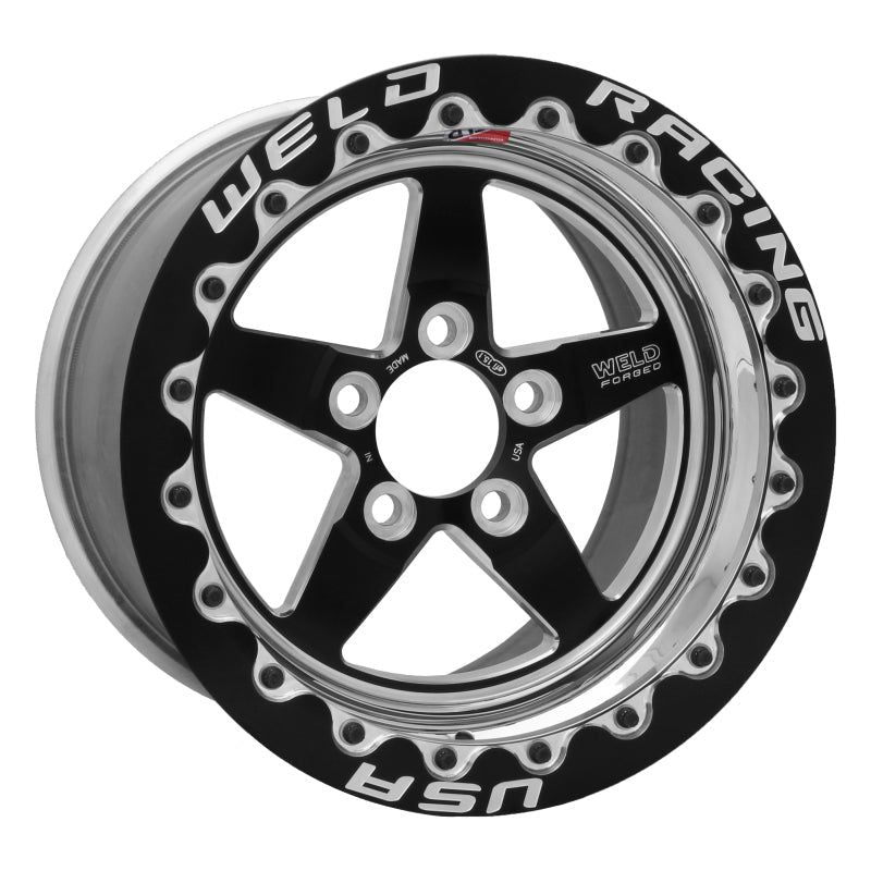 Weld 71MB510N75F - WEL71MB510N75F - Weld S71 15x10.33 / 5x120mm BP / 7.5in. BS Black Wheel (Medium Pad) - Black Single Beadlock MT - Shipped in Europe - Tuningsupply.com