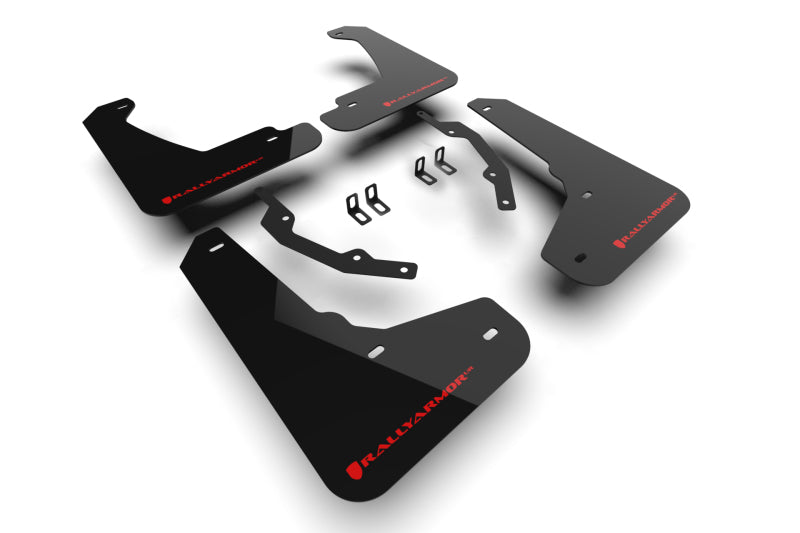 Rally Armor MF144-UR-BLK-RD - RALMF144-UR-BLK-RD - Rally Armor 24-25 Honda Prologue Black Mud Flap - Red Logo - Shipped in Europe - Tuningsupply.com