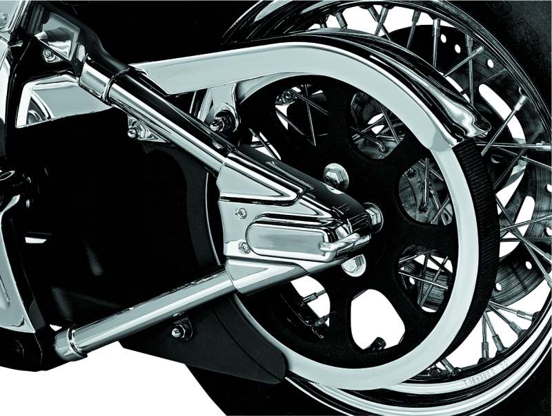 Kuryakyn 8256 - KUR8256 - Kuryakyn Swingarm Cover Kit - Unlighted 00-07 Softail Models Chrome - Shipped in Europe - Tuningsupply.com