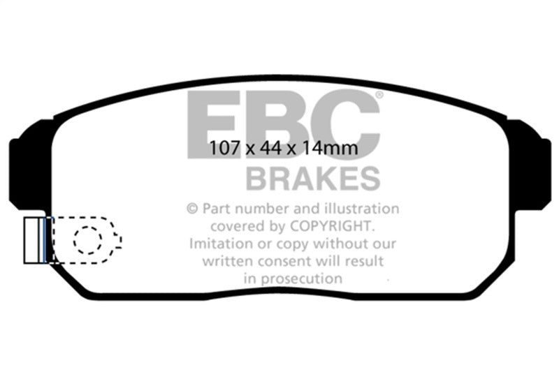 EBC DP51691NDX - EBCDP51691NDX - EBC 03-12 Mazda RX8 1.3 Rotary (Standard Suspension) Bluestuff Rear Brake Pads - Shipped in Europe - Tuningsupply.com