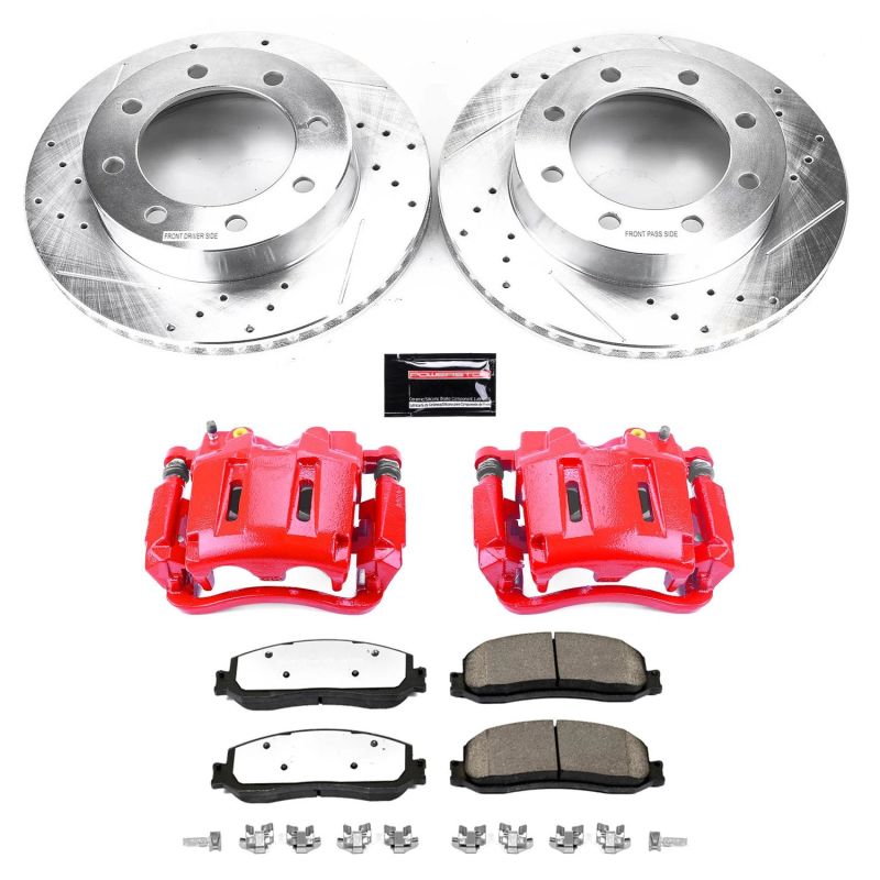 PowerStop KC6545-36 - PSBKC6545-36 - Power Stop 2012 Ford F-350 Super Duty Front Z36 Truck & Tow Brake Kit w/Calipers - Shipped in Europe - Tuningsupply.com