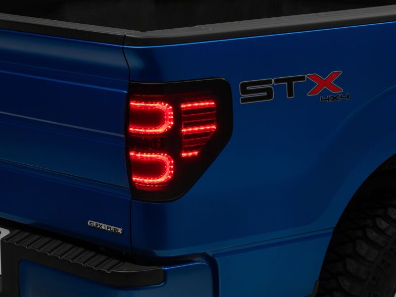 Raxiom T582534 - RAXT582534 - Raxiom 09-14 Ford F-150 Styleside Axial Series LED Tail Lights- Black Housing- Smoked Lens - Shipped in Europe - Tuningsupply.com