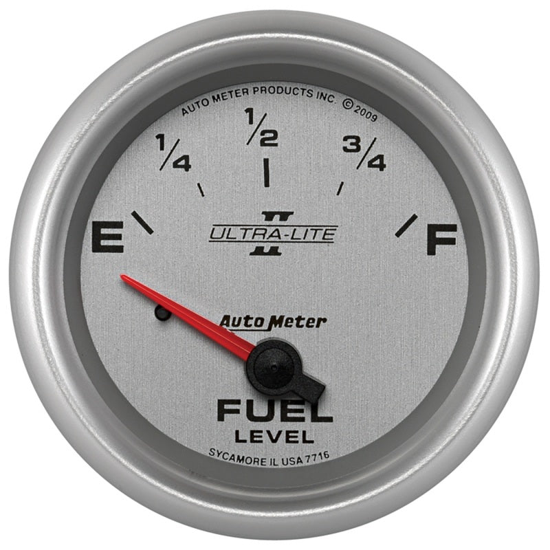AutoMeter 7716 - ATM7716 - AutoMeter Gauge Fuel Level 2-5/8in. 240 Ohm(e) to 33 Ohm(f) Elec Ultra-Lite II - Shipped in Europe - Tuningsupply.com