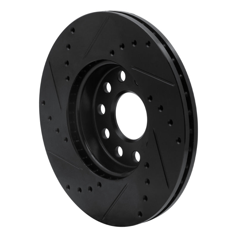 R1 Concepts 633-74028R - RNC633-74028R - R1 05-25 Audi A3 (Mexico) Front Right Drilled & Slotted Black Brake Rotor - Shipped in Europe - Tuningsupply.com