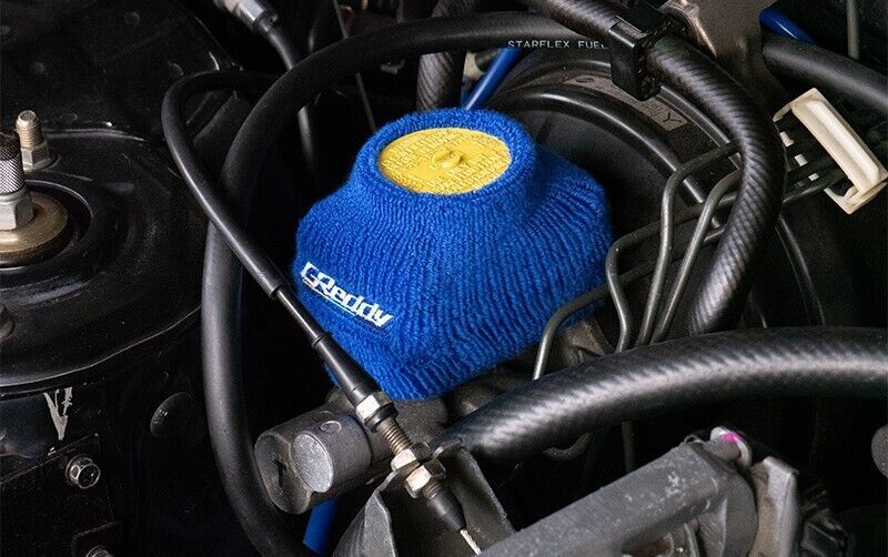 GReddy 18001897 - GRE18001897 - GReddy Underline Logo Reservoir Cover - Blue - Shipped in Europe - Tuningsupply.com