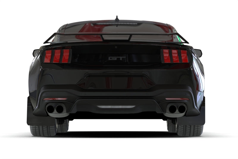 Rally Armor MF126-UR-BLK-RD - RALMF126-UR-BLK-RD - Rally Armor 2024+ Ford Mustang Black UR Mud Flap w/ Red Logo - Shipped in Europe - Tuningsupply.com