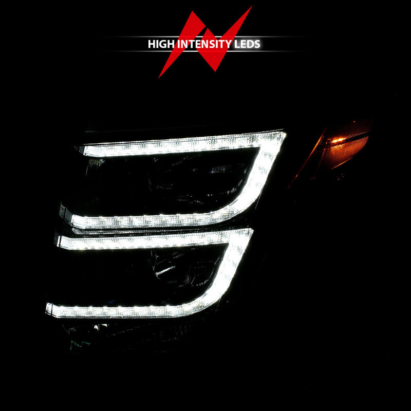 ANZO - ANZ111492 - ANZO 2015-2020 Chevy Tahoe Projector Headlights Plank Style Black w/DRL - Shipped in Europe - Tuningsupply.com